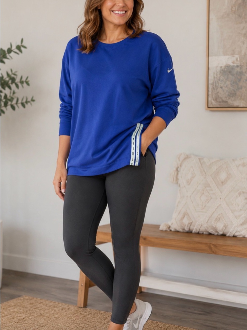 Nike Women's Cobalt Blue Crewneck Sweatshirt